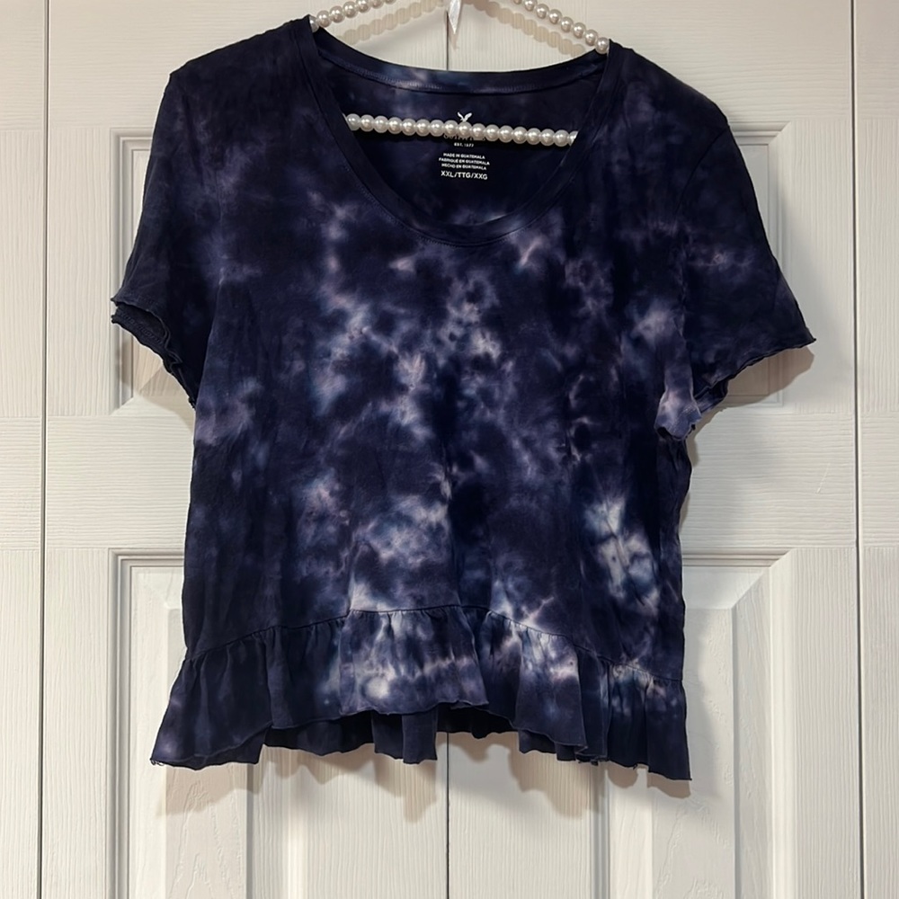 American Eagle blue crop top size xxl women